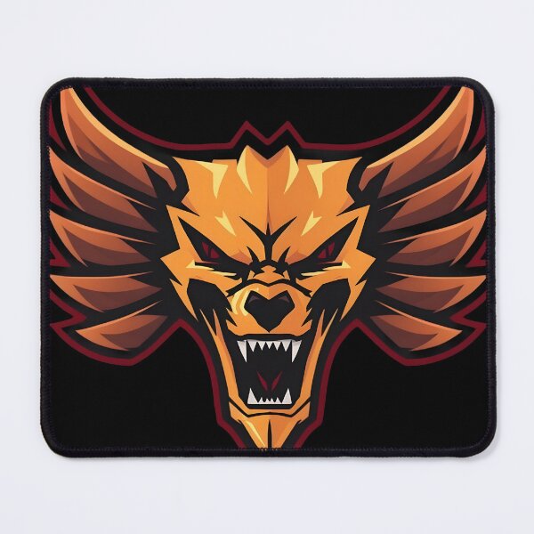 Item preview, Golden Dragon Wolf Gaming Crest designed and sold by SenTinio.