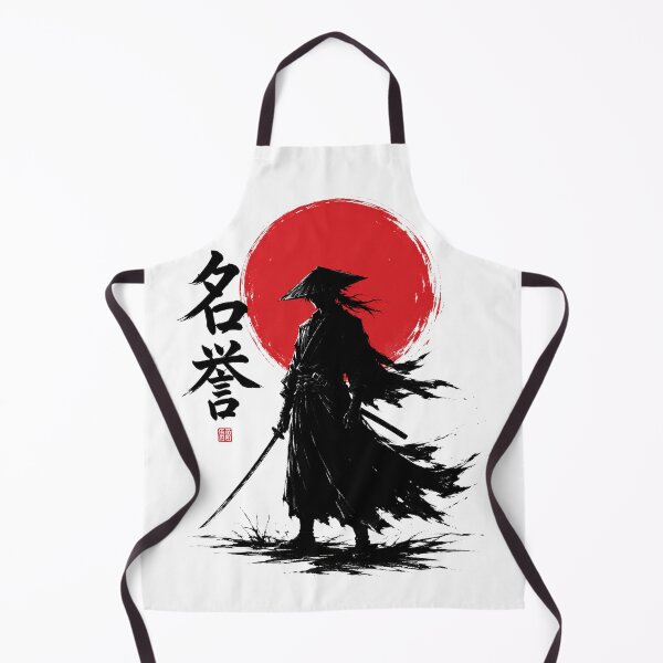 Item preview, Honor — Lone Samurai Silhouette Red Sun Ink Art designed and sold by Cyber Kitsune.