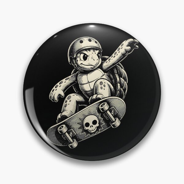 Item preview, Retro Skate Turtle Skull Board designed and sold by StillWildink.