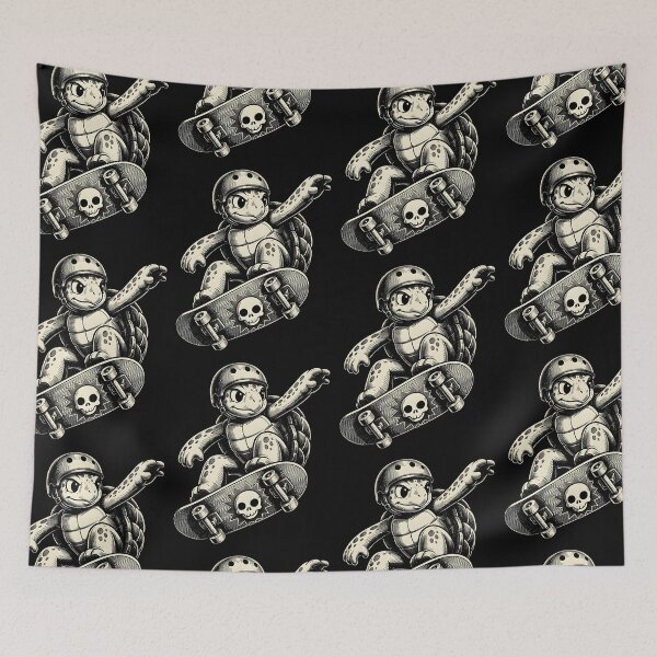 Item preview, Retro Skate Turtle Skull Board designed and sold by StillWildink.