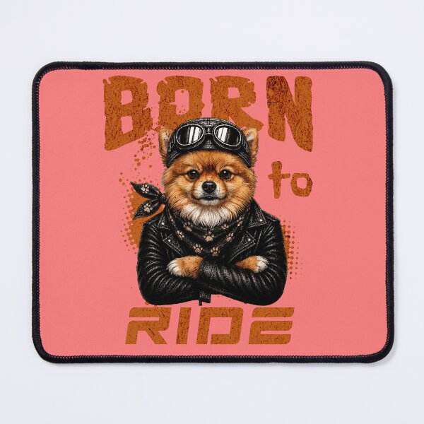 Item preview, Pomeranian Biker Design – Born To Ride Funny Motorcycle Pomeranian Gift designed and sold by PixelsPaws.