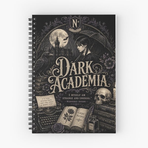 Item preview, Dark Academia Wednesday Addams Gothic Literature Raven designed and sold by Happy ts.