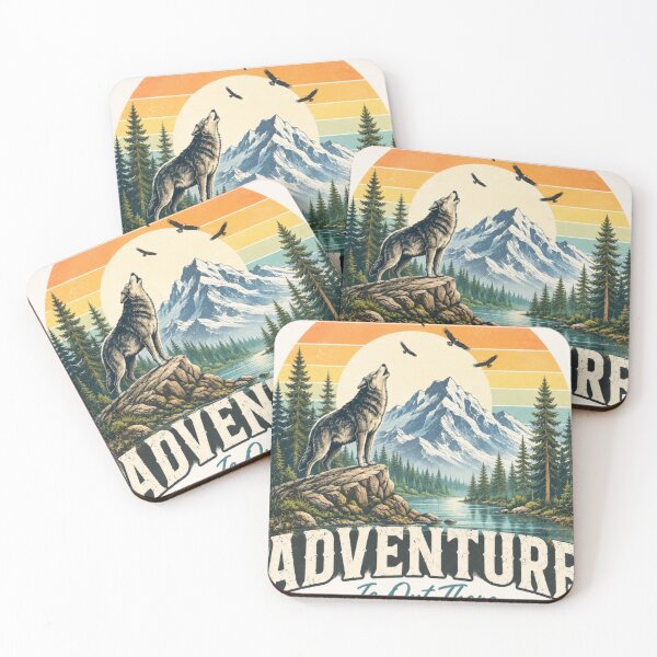 Item preview, Vintage Adventure Is Out There Wolf Mountain Retro Outdoor Shirt designed and sold by Diesel outlaw .