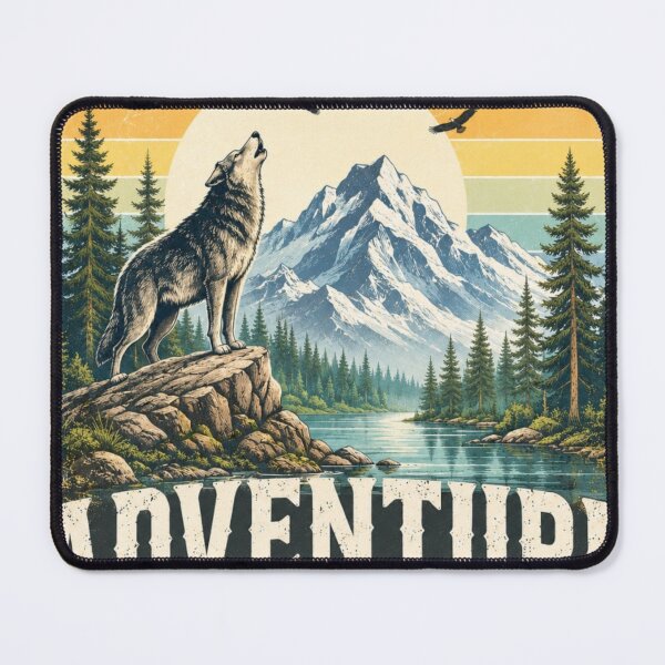 Item preview, Vintage Adventure Is Out There Wolf Mountain Retro Outdoor Shirt designed and sold by 18 Life Outlaw.