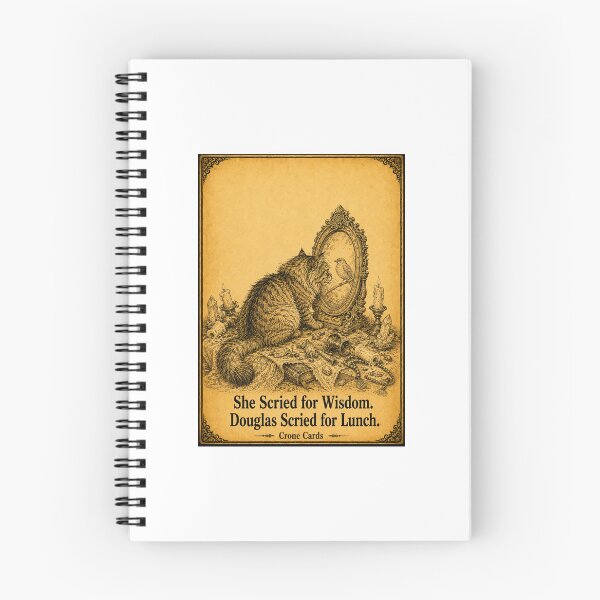Item preview, Crone Cards — She Scried for Wisdom. Douglas Scried for Lunch. designed and sold by Kay Mhor Studio.