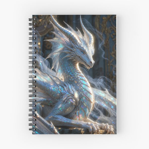 Item preview, Majestic Ice Dragon | Iridescent Fantasy Dragon Art designed and sold by DrakariArt.