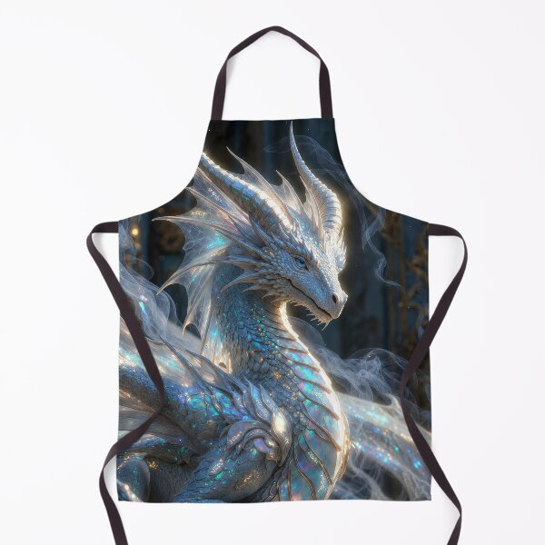 Item preview, Majestic Ice Dragon | Iridescent Fantasy Dragon Art designed and sold by DrakariArt.