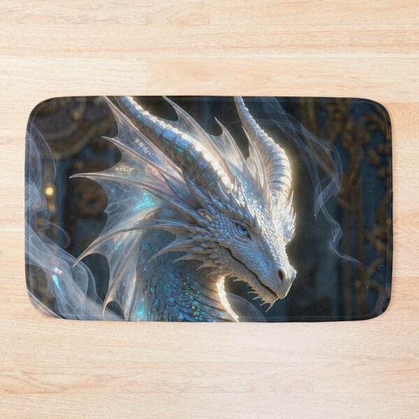 Item preview, Majestic Ice Dragon | Iridescent Fantasy Dragon Art designed and sold by DrakariArt.
