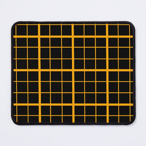 Item preview, Yellow On Black Grid Windowpane Check Design  designed and sold by PatternTitan.