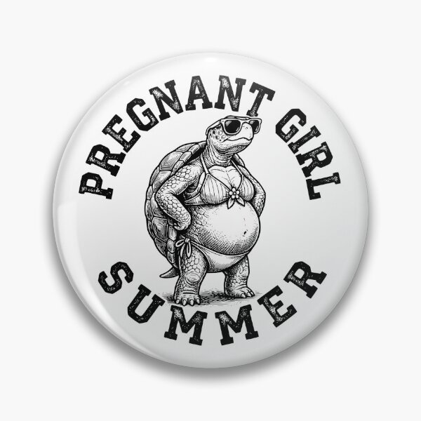 Item preview, Pregnant Girl Summer Turtle Funny Pregnancy designed and sold by CutOutIdols.