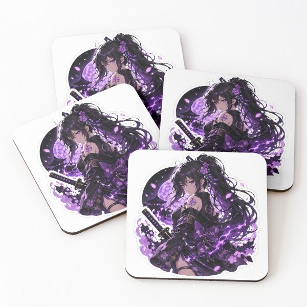 Item preview, Moonlit Shadow Samurai Anime Sticker designed and sold by PixelMood Stickers.