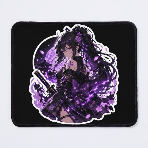 Item preview, Moonlit Shadow Samurai Anime Sticker designed and sold by PixelMood Stickers.