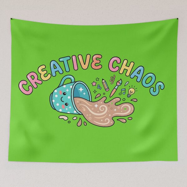 Item preview, Creative Chaos Playful Cute Coffee Spilled Typography designed and sold by Utopian-Magic.