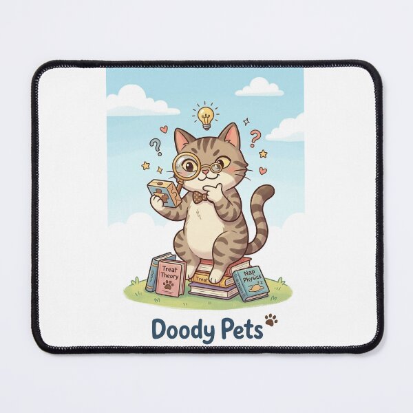Item preview, Smart Cat Detective - Funny Thinking Kitten designed and sold by DoodyPets.