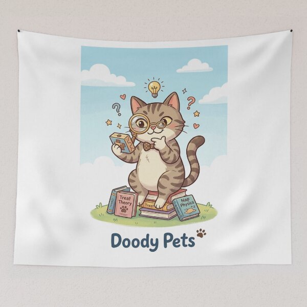 Item preview, Smart Cat Detective - Funny Thinking Kitten designed and sold by DoodyPets.