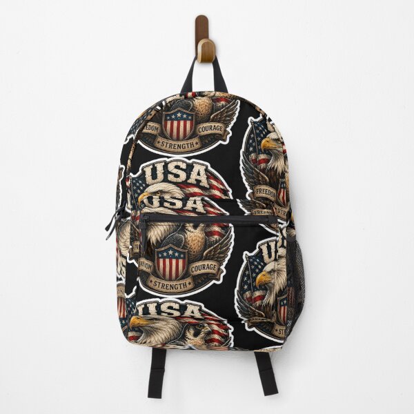 Item preview, USA Freedom Eagle & Falcon – Strength, Courage & Freedom Sticker designed and sold by prejay1728.