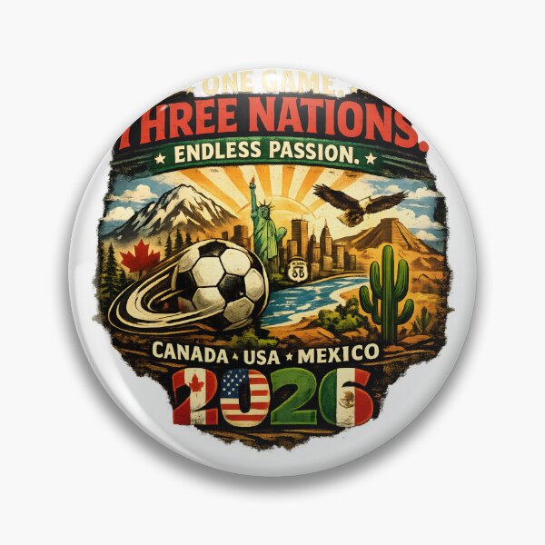 Item preview, One Game Three Nations 2026 – Canada USA Mexico Football Tee designed and sold by WhisperFrame.