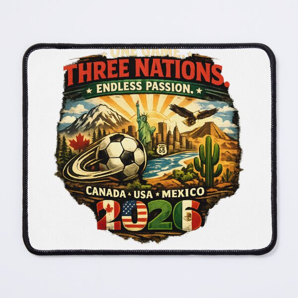 Item preview, One Game Three Nations 2026 – Canada USA Mexico Football Tee designed and sold by WhisperFrame.