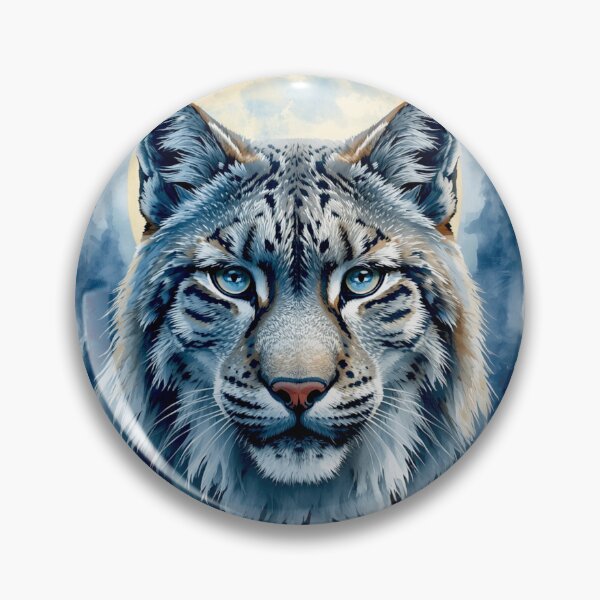 Item preview, Moonlit Lynx Watercolor | Celestial Wildcat Forest Spirit designed and sold by Biedroneczka.