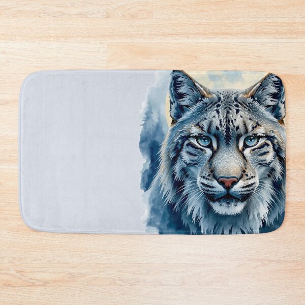 Item preview, Moonlit Lynx Watercolor | Celestial Wildcat Forest Spirit designed and sold by Biedroneczka.
