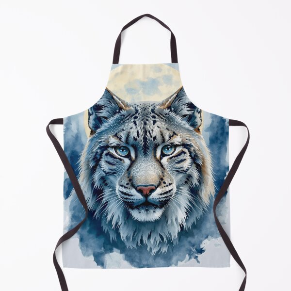 Item preview, Moonlit Lynx Watercolor | Celestial Wildcat Forest Spirit designed and sold by Biedroneczka.