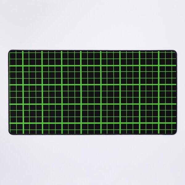 Item preview, Green On Black Grid Windowpane Check Design  designed and sold by PatternTitan.