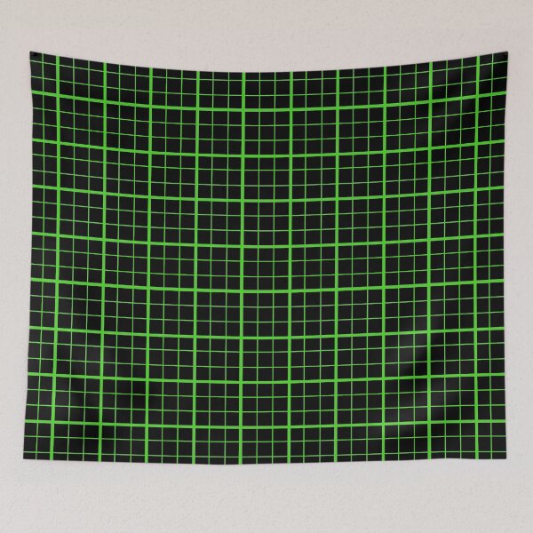 Item preview, Green On Black Grid Windowpane Check Design  designed and sold by PatternTitan.