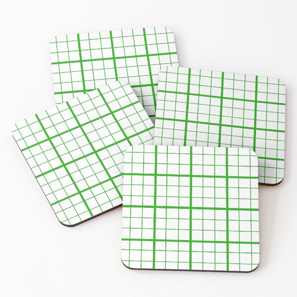 Item preview, Green On White Grid Windowpane Check Design  designed and sold by PatternTitan.