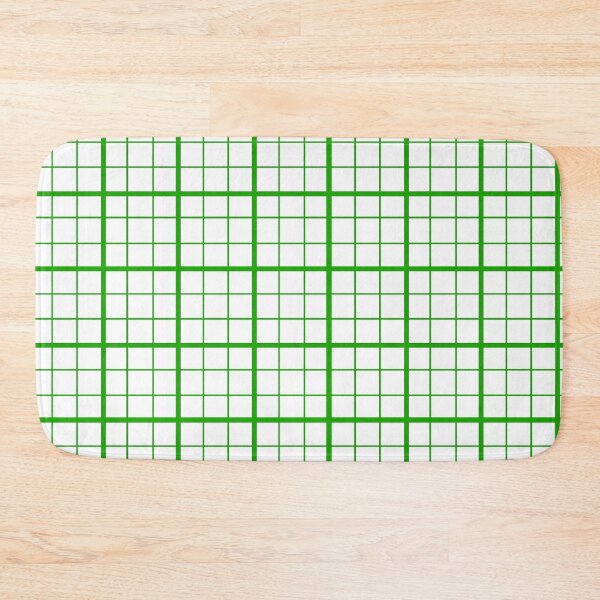 Item preview, Green On White Grid Windowpane Check Design  designed and sold by PatternTitan.