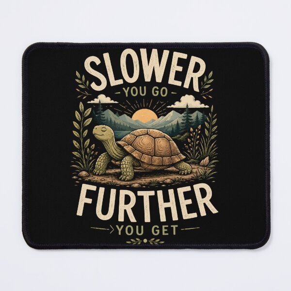 Item preview, Slow and Steady Turtle – Funny Motivational Tortoise Design designed and sold by MargaretaArt.