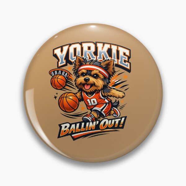 Item preview, Yorkie Basketball Player – Ballin’ Out! designed and sold by Yorkie Magic Studio .