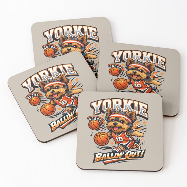 Item preview, Yorkie Basketball Player – Ballin’ Out! designed and sold by Yorkie Magic Studio .