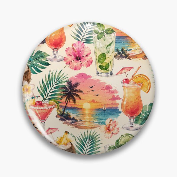 Artikelvorschau, Cocktailmuster „Sunset Beach“ entworfen und verkauft von Aramdesing.