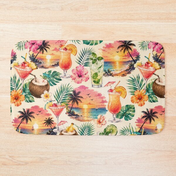 Item preview, Sunset Beach Cocktail Pattern designed and sold by Aramdesing.