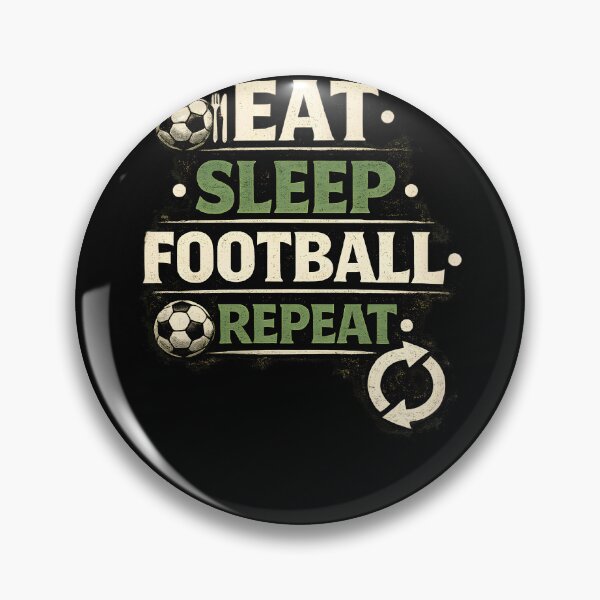 Item preview, Eat Sleep Football Repeat – Vintage Soccer Fan Tee designed and sold by WhisperFrame.