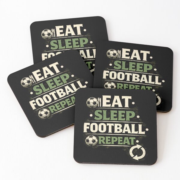 Item preview, Eat Sleep Football Repeat – Vintage Soccer Fan Tee designed and sold by WhisperFrame.
