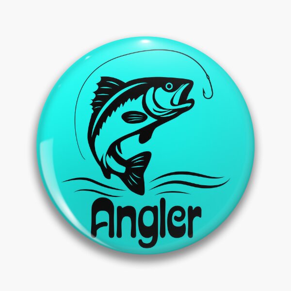 Item preview, Solid black fishing illustration "Angler. designed and sold by Art-Horizon.