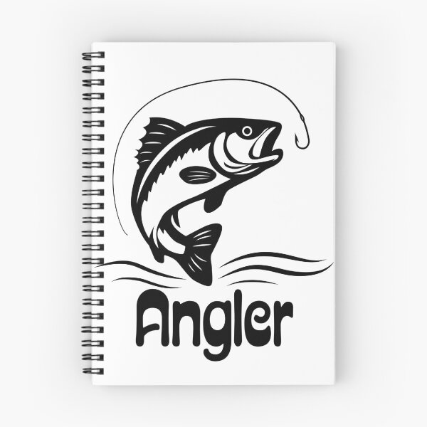 Item preview, Solid black fishing illustration "Angler. designed and sold by Art-Horizon.