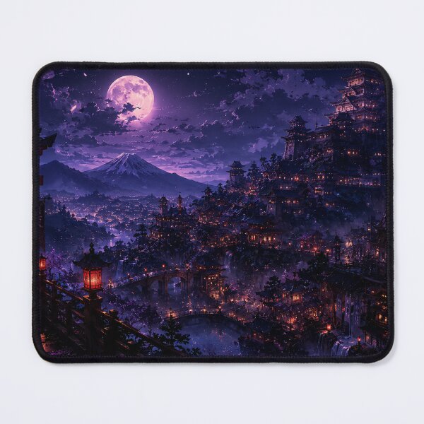 Item preview, Moonlit Fantasy Kingdom Anime Landscape designed and sold by PixelMood Stickers.