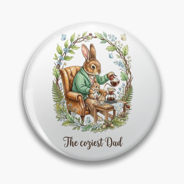 Item preview, The Coziest Dad Coffee Lover Cute Watercolor Bunny Father's Day designed and sold by TatiK-Treasures.