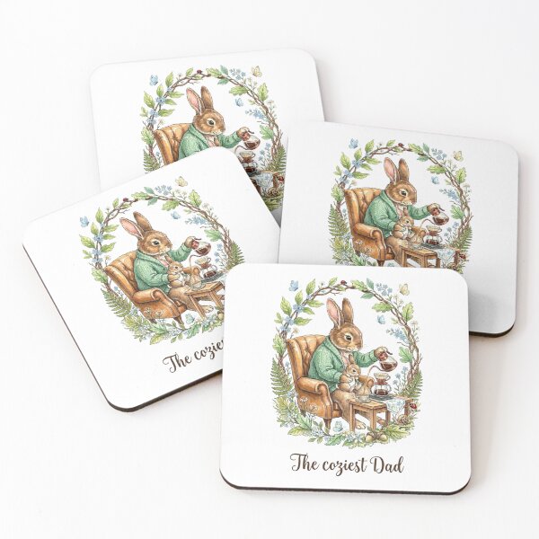 Item preview, The Coziest Dad Coffee Lover Cute Watercolor Bunny Father's Day designed and sold by TatiK-Treasures.
