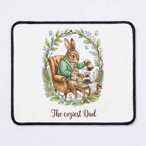 Item preview, The Coziest Dad Coffee Lover Cute Watercolor Bunny Father's Day designed and sold by TatiK-Treasures.