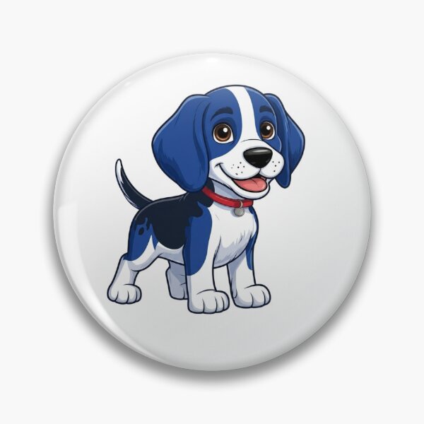 Item preview, Cute Blue Puppy Cartoon Animal Portrait designed and sold by Golden Threads Studio.