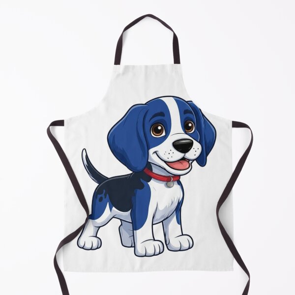 Item preview, Cute Blue Puppy Cartoon Animal Portrait designed and sold by Golden Threads Studio.