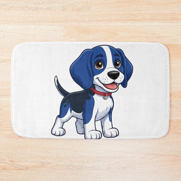 Item preview, Cute Blue Puppy Cartoon Animal Portrait designed and sold by Golden Threads Studio.