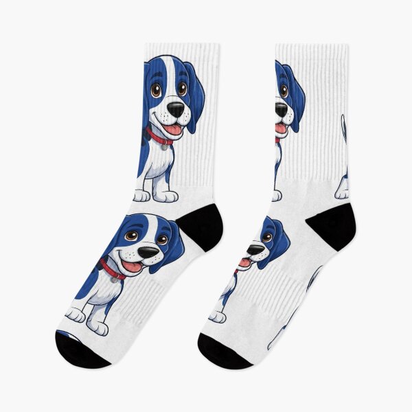 Item preview, Cute Blue Puppy Cartoon Animal Portrait designed and sold by Golden Threads Studio.