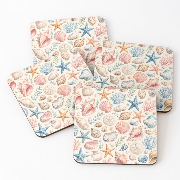 Item preview, Coastal Seashell Collection Pattern designed and sold by Aramdesing.
