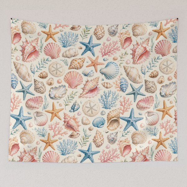 Item preview, Coastal Seashell Collection Pattern designed and sold by Aramdesing.