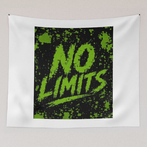 Item preview, No Limits Grunge Green Motivational Street Art Poster designed and sold by riki2365.