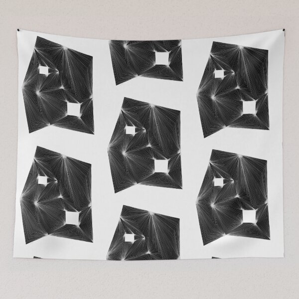 Item preview, Faceted Crystal Prism — Geometric Abstract Line Art designed and sold by SaharArtwork.